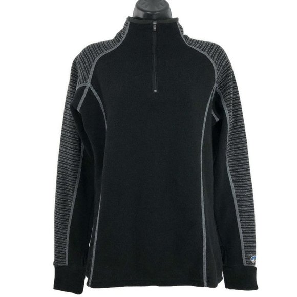 Kuhl Sweaters - Kuhl Pullover Sweater Chianti Fleece Black Gray
